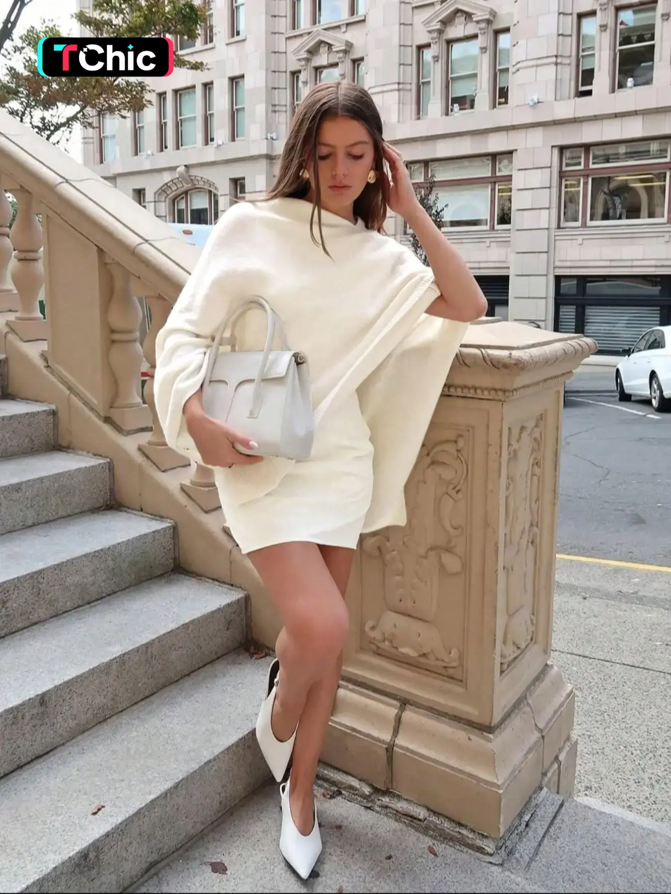 Women's Plain Loose Elegant Fashion Sweater Shawl, Fall & Winter Moderate Fabric Knit Wrap, Stylish Versatile Accessory for Ladies