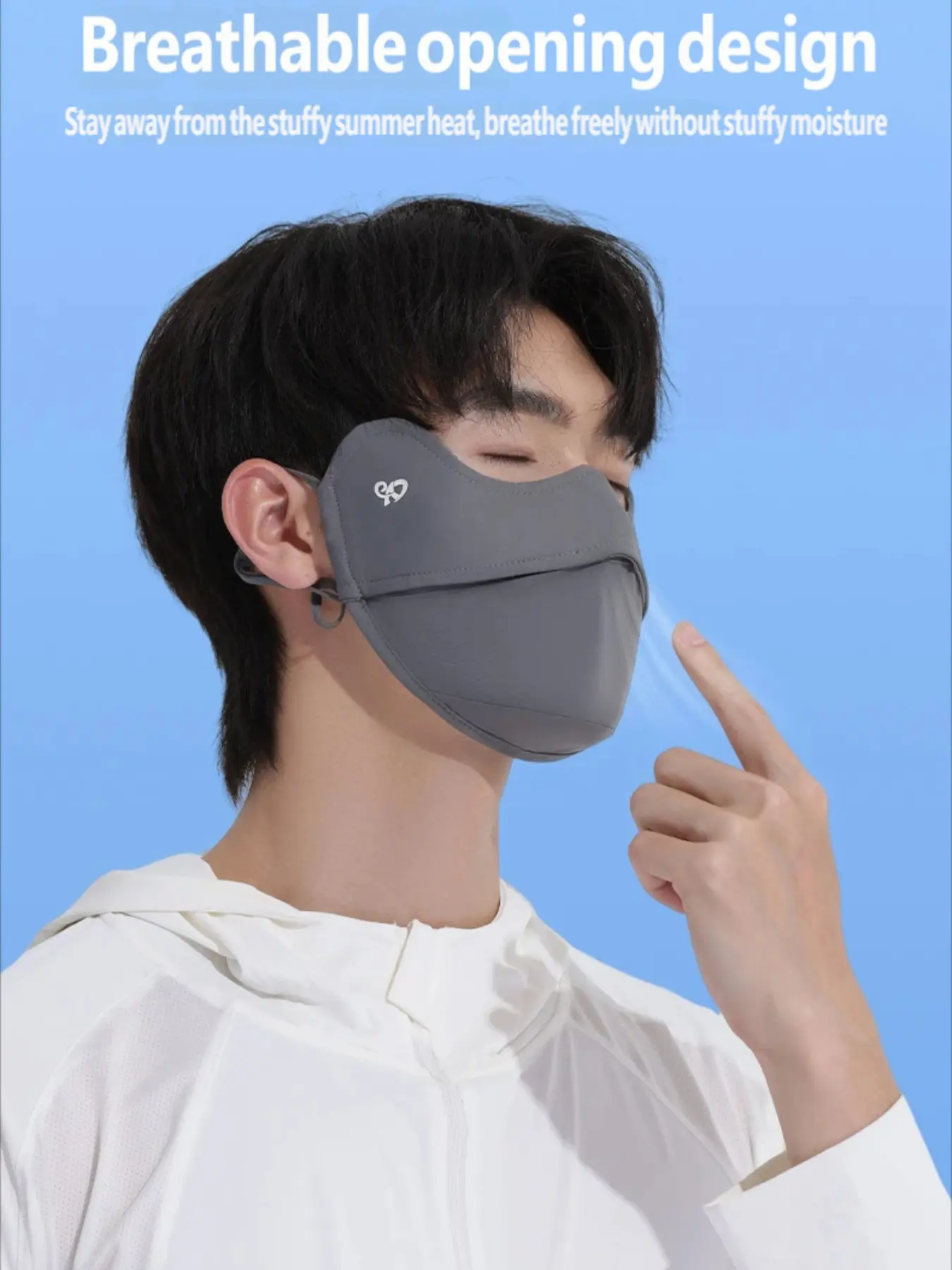 3D Sun Protection Mask, Full Coverage UV Shield, Washable Outdoor Cycling Face Mask, Elegant Design for Men and Women