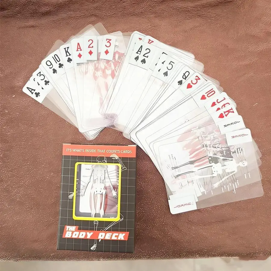 The Body Deck Cards Reusable 3D Image Educational Cards Multi-Purpose Human Anatomy Playing Cards for Anatomy Enthusiasts