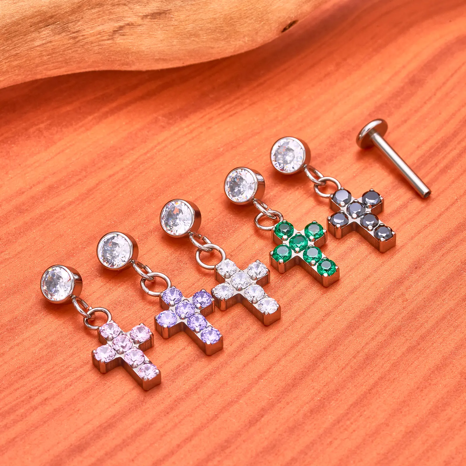 G23 Titanium Cross Drop Earrings for Women Delicate Pendant Earrings Hypoallergenic Tarnish Resistant Fashion Jewelry for Holiday Shopping Christmas, Birthday Anniversary Gifts