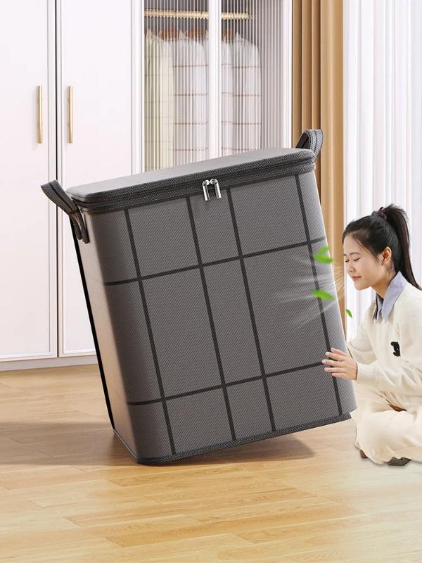 Large Storage Bags for Clothes, Foldable Thick Fabric Blanket Comforter Bags Reinforced HandlesWaterproof Dustproof Containers