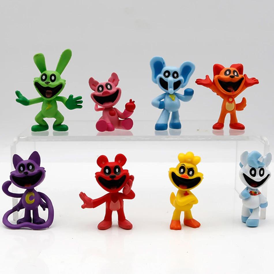 8pcs-set S-m-iling Figures Anime kawaii Catnap Doll PVC Model Toy Catnat Desktop Decoration Children Birthday Gifts
