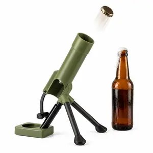 Automatic Pop Beer Bottle Opener Tactical Cap Ejector One-Touch Hands-Free Use Men's Pick Bar Desk Decor