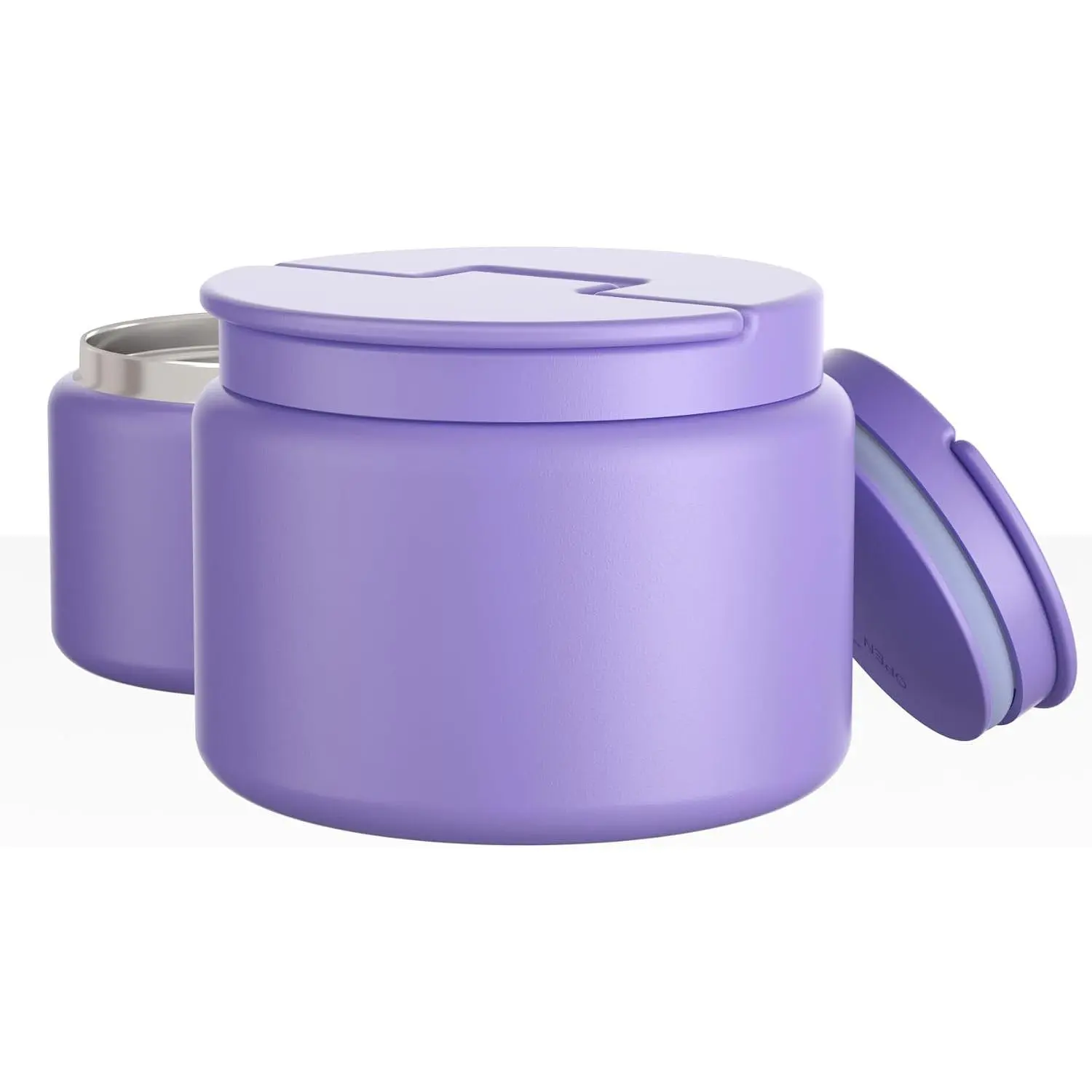 14.5oz Modern Stainless Steel Vacuum Insulated Soup Thermos, Twist-Free Leakproof Wide Mouth Hot Food Lunch Container