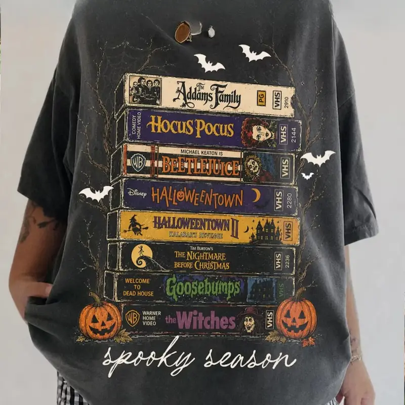 Comfort Colors Vintage Halloween Movie Shirt, Retro Spooky Season Tee, Horror Movie T-Shirt, Scary Movie Graphic Tee, Halloween Film Lover Shirt, Fun Horror Shirt