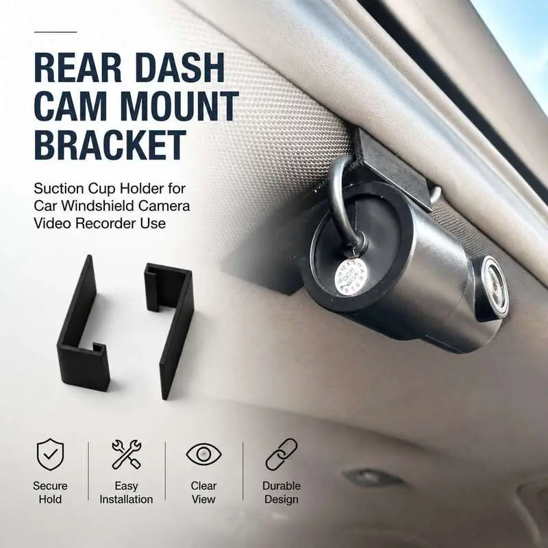 Rear Dash Cam Mount Bracket Suction Cup Holder for Car Windshield Camera Video Recorder Use