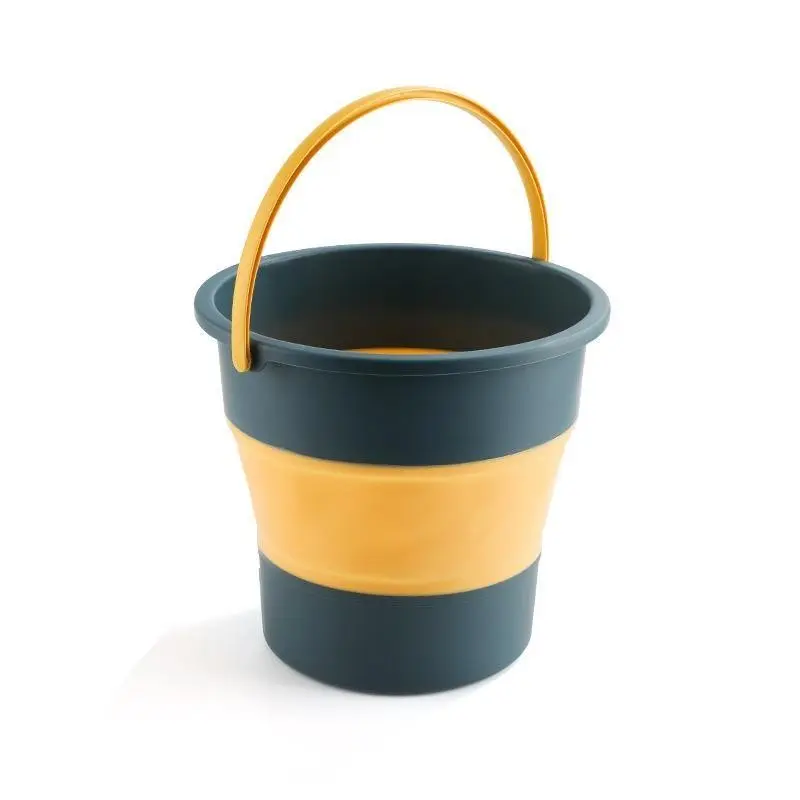 Foldable Silicone Bucket with Handle, Portable Folding Water Bucket for Camping, Cleaning, Gardening, and Travel, Multi-Scene Use
