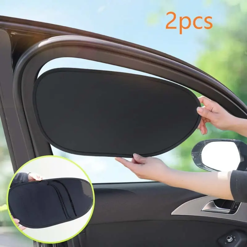 2-Pack Static Car Window Films, Heat-Resistant Transparent Stickers, Easy Install & Remove, Removable Window Tint, Suitable for All Vehicle Types