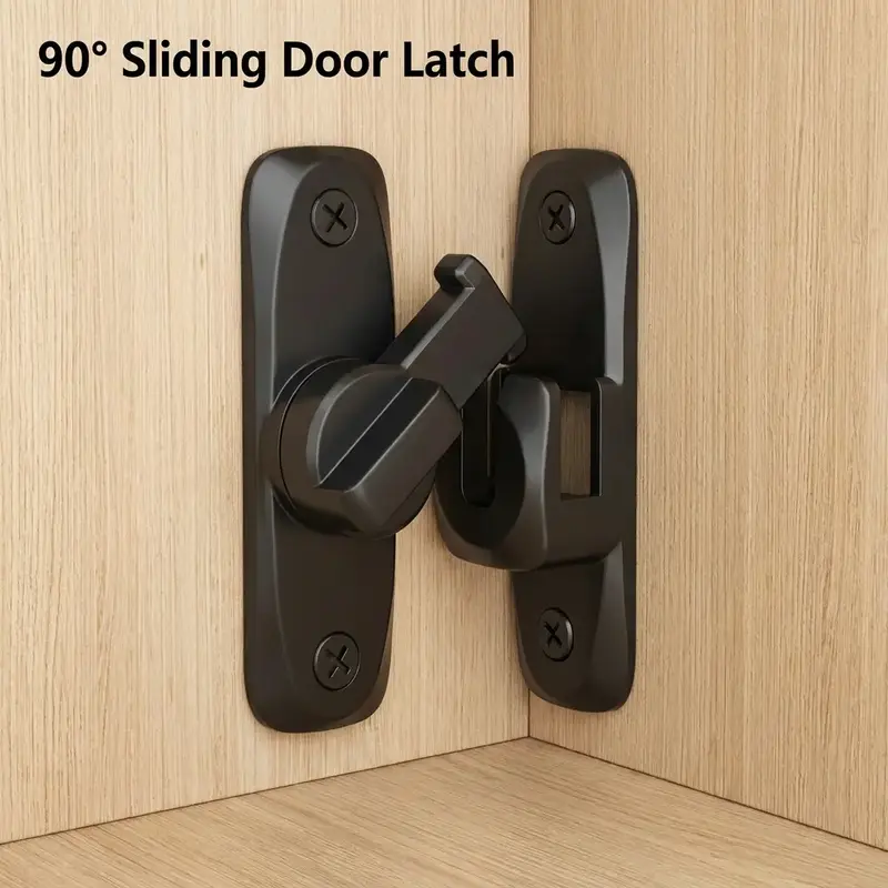 90-degree Barn Door Lock, Sliding Door Lock, Anti Theft Locks, Theft-resistant Window Hardware for Apartments & Hotels, Security Lock, High Security Locks, Double Safety Lock, Secure Latch Closure
