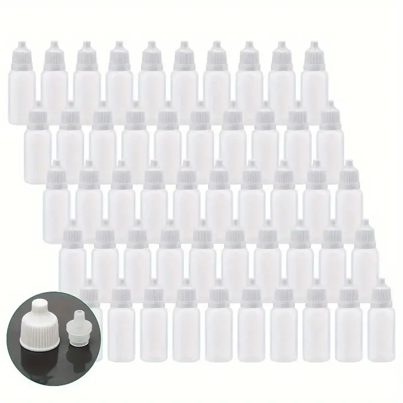 25pcs/50pcs/100pcs Refillable Squeezable Dropper Bottle, Nozzle Bottle Squeeze Bottle, Drop Bottle Small Plastic Bottle, Water Dispenser Bottle, Ink Bottle, Pigment Packaging Dispenser Bottle, Storage Bottles, Plastic Dispensing Bottle, Plastic Conta