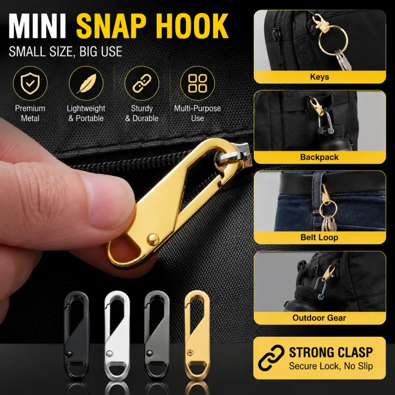 1pcs Universal Fit Zipper Pulls, Creative Keychain Feature Replacement, Quick Repair, Detachable Design Zipper Heads, Versatile and Durable