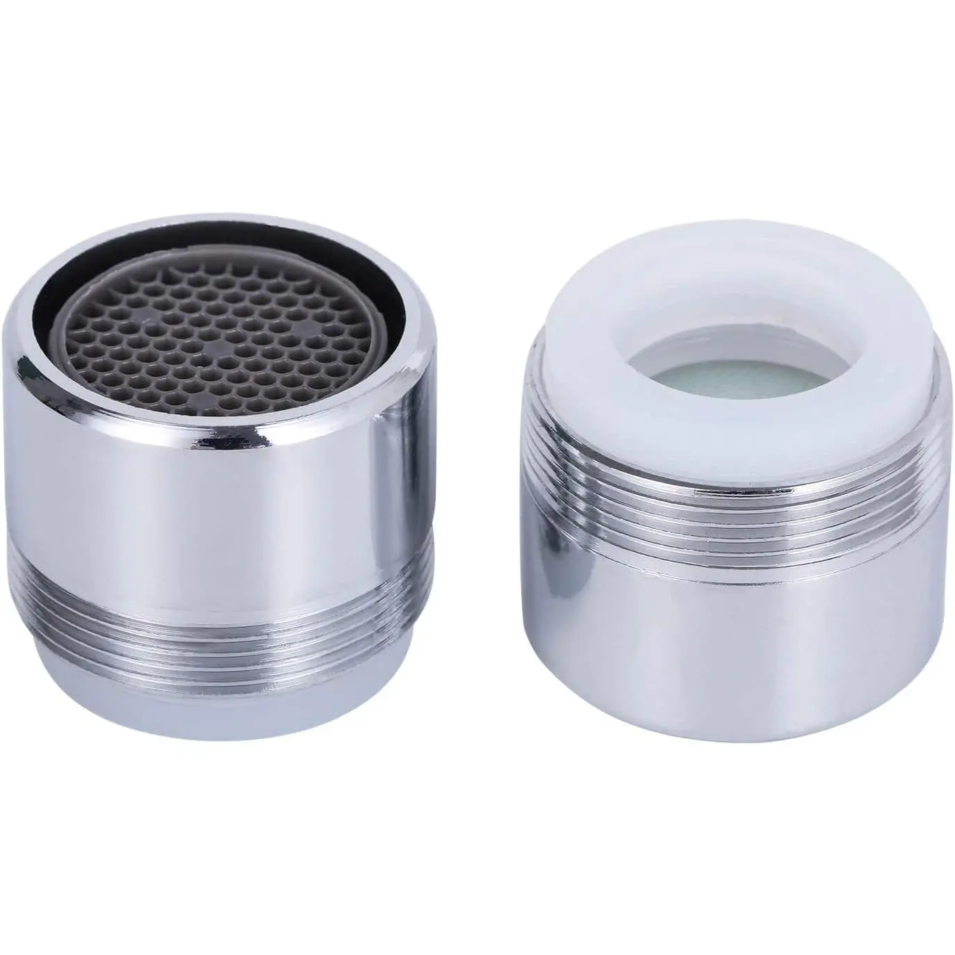 2 Pack 2.2 GPM Sink Faucet Aerator, Male and Female  Thread Aerator, Regular/Standard Size, Chrome by