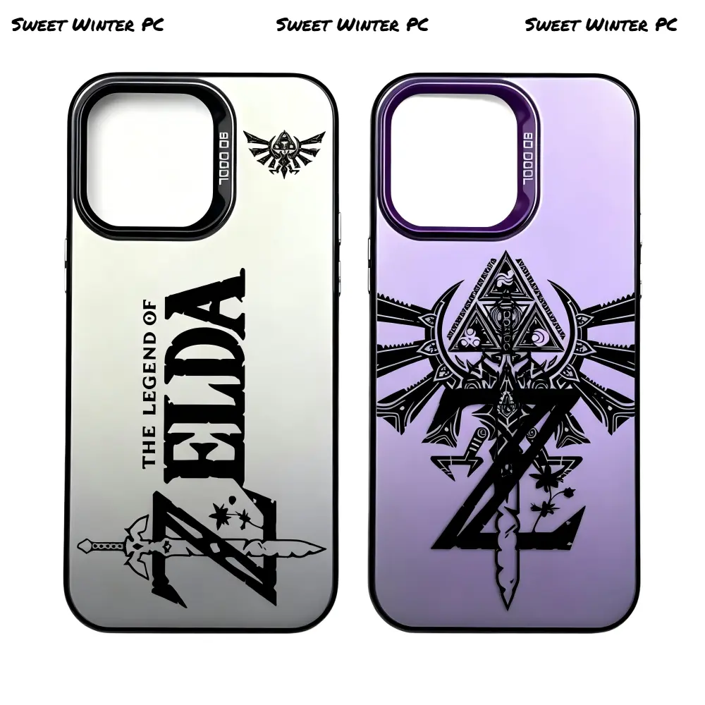 Cool Game Legend Of Zelda Phone Cases For iPhone 17 Promax Pro Air 16 Plus 15 14 13 12 Black White Purple IMD Matte Anti-fall Shockproof Protective Cover Perfect Gift