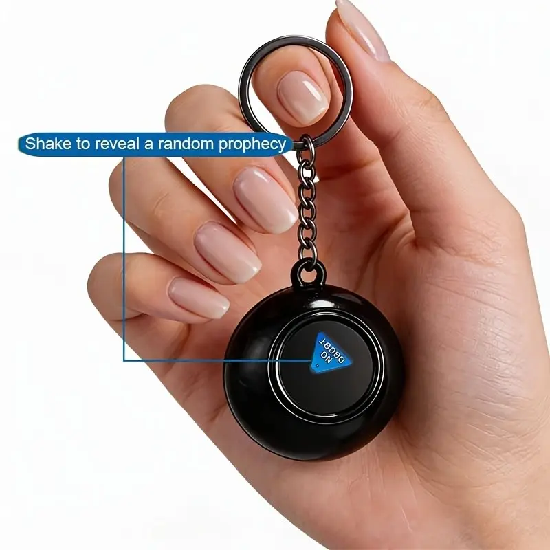 Mini 4.5cm Magic 8 Ball Keychain, Fortune Teller Magic Toy, Perfect Xmas Gift, Fun and Engaging, Ideal for All Ages