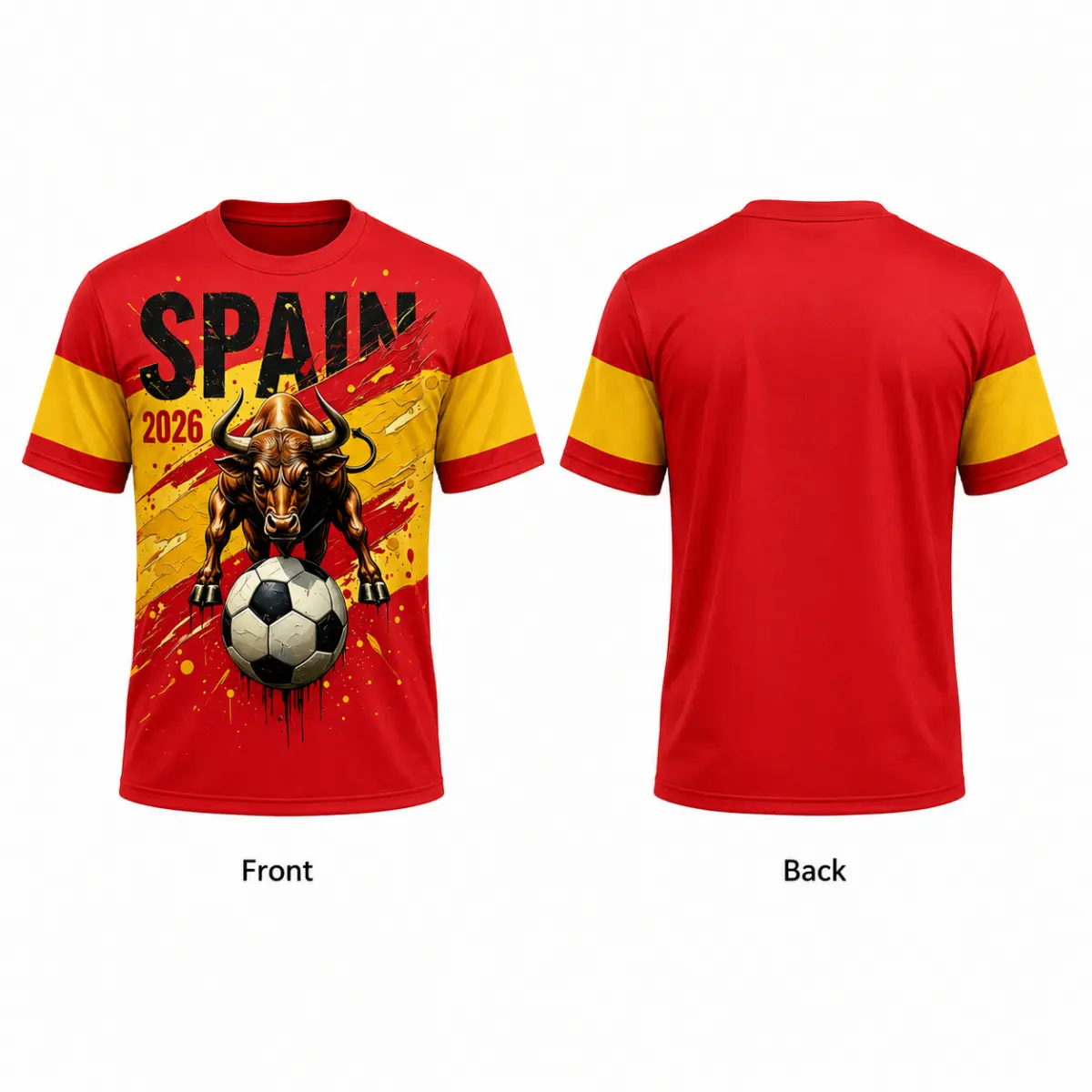 Spain Soccer Jersey For Men, 2026 Spain Soccer Jersey, Spain Jersey for Fans, Spain Soccer Jersey V-Neck Quick-Drying Casual Wear,unisex casual sport top,spain fan jersey,fan support shirt,game day t-shirt