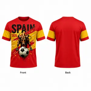 Spain Soccer Jersey For Men, 2026 Spain Soccer Jersey, Spain Jersey for Fans, Spain Soccer Jersey V-Neck Quick-Drying Casual Wear,unisex casual sport top,spain fan jersey,fan support shirt,game day t-shirt