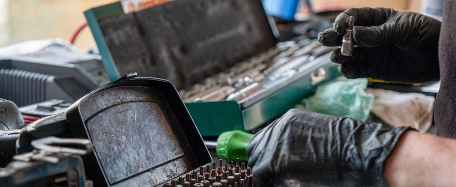 PROMEDIX P Heavy Duty Nitrile Gloves,6mil-100 Count,Black Disposable Cooking Gloves,Latex Free,Powder Free reusable pet hair remover glove mil sterile Wet & Dry Mop Pads Powder-Free