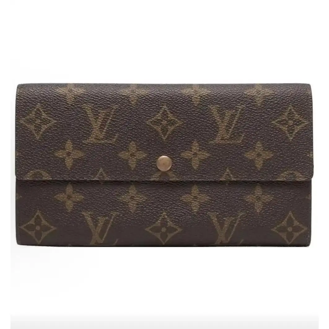 Pre-owned Louis Vuitton Monogram Zippy Long Wallet Gold Bean Hardware Clutch Handbag