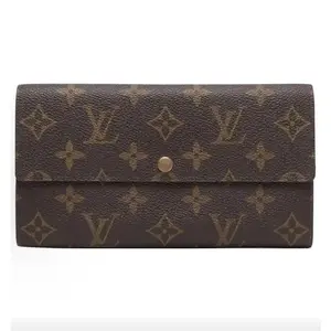 Pre-owned Louis Vuitton Monogram Zippy Long Wallet Gold Bean Hardware Clutch Handbag