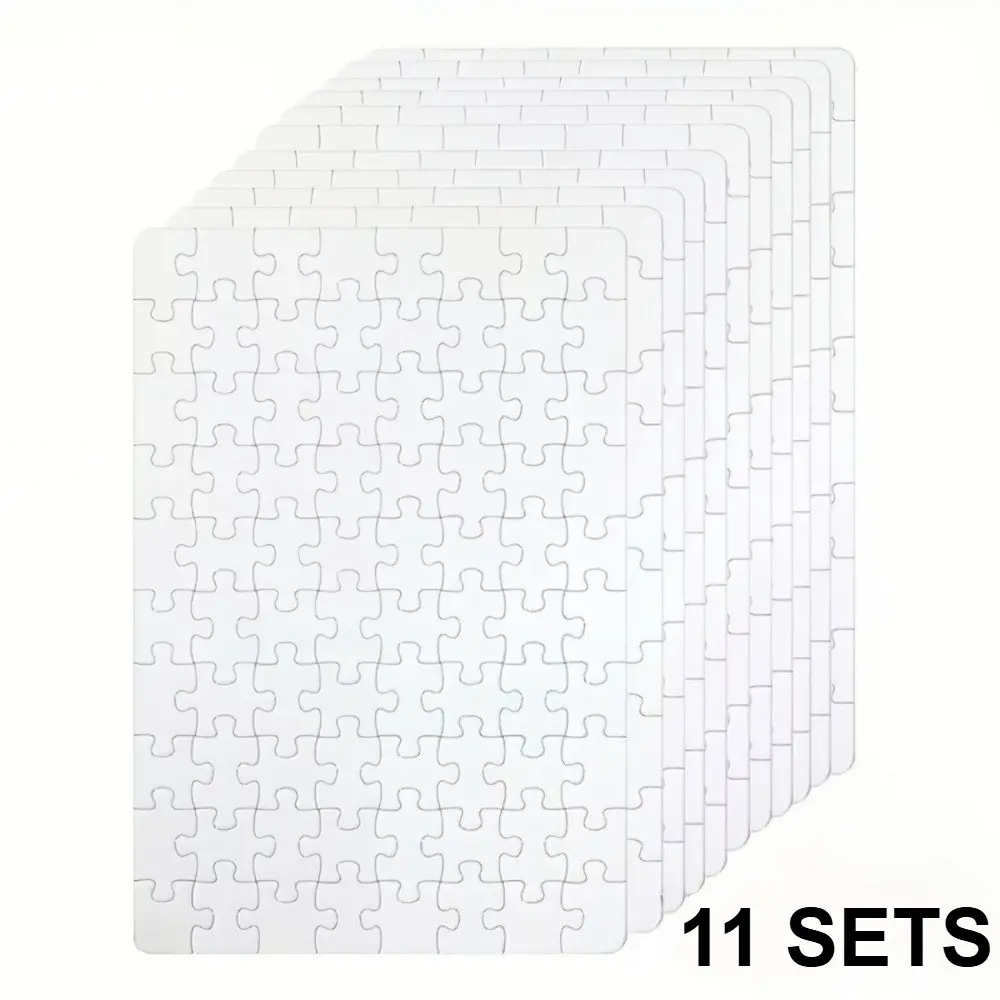 880 Pieces Heat Transfer Puzzle Supplies, Blank Base Puzzles for DIY Heat Transfer, Sublimation Printing, Stickers, Custom Gifts