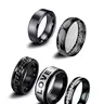 Men's Urban Trendy Fashion Rings, Imitation Diamond and Dragon Design, Set of 5 Rings, Vintage Jewelry Gift, Suitable for Him
