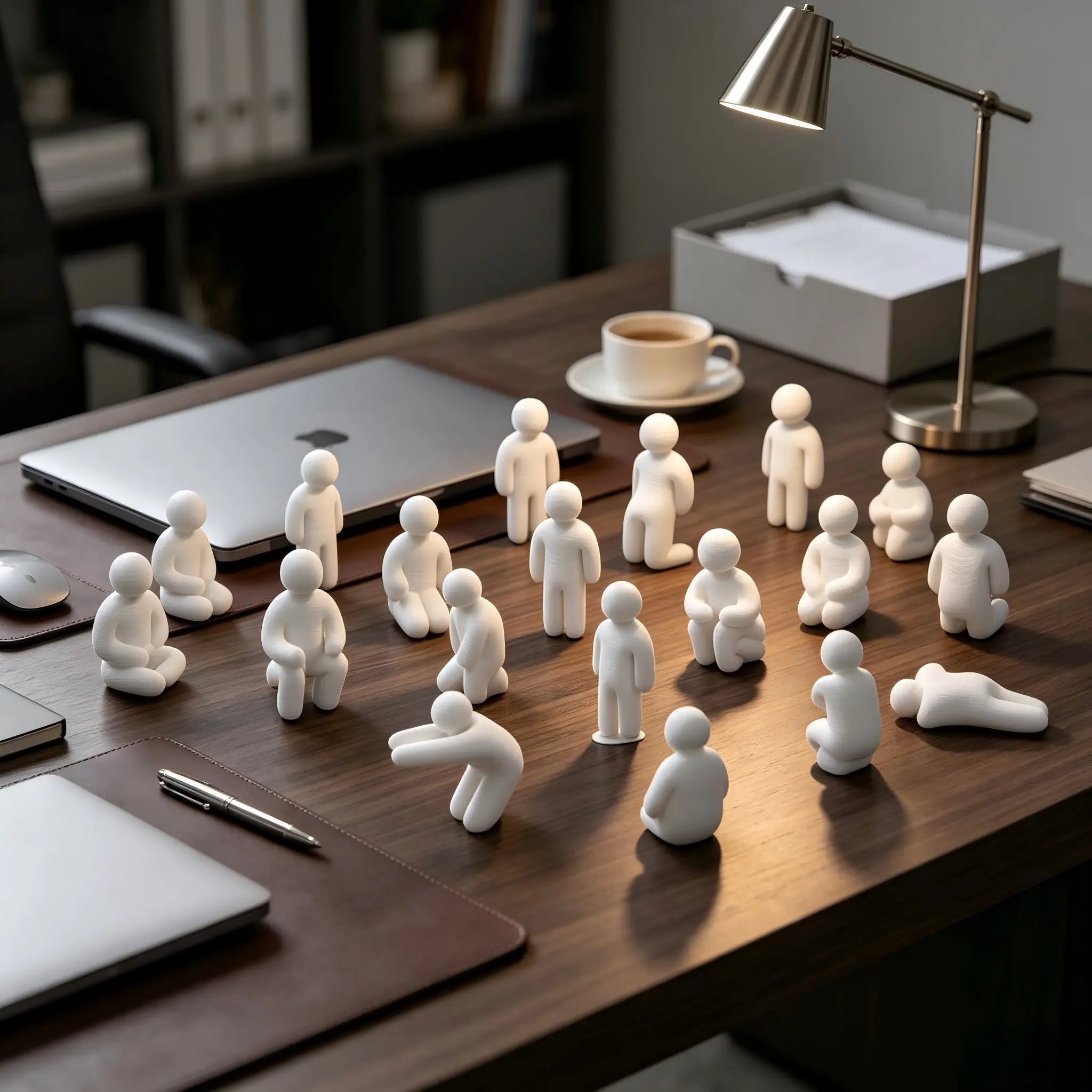 3D Printed Multi-Shape Figurine Decor, Empty Mold for DIY Hand Painting, Office Desk Decoration, Healing Touch Home Accent