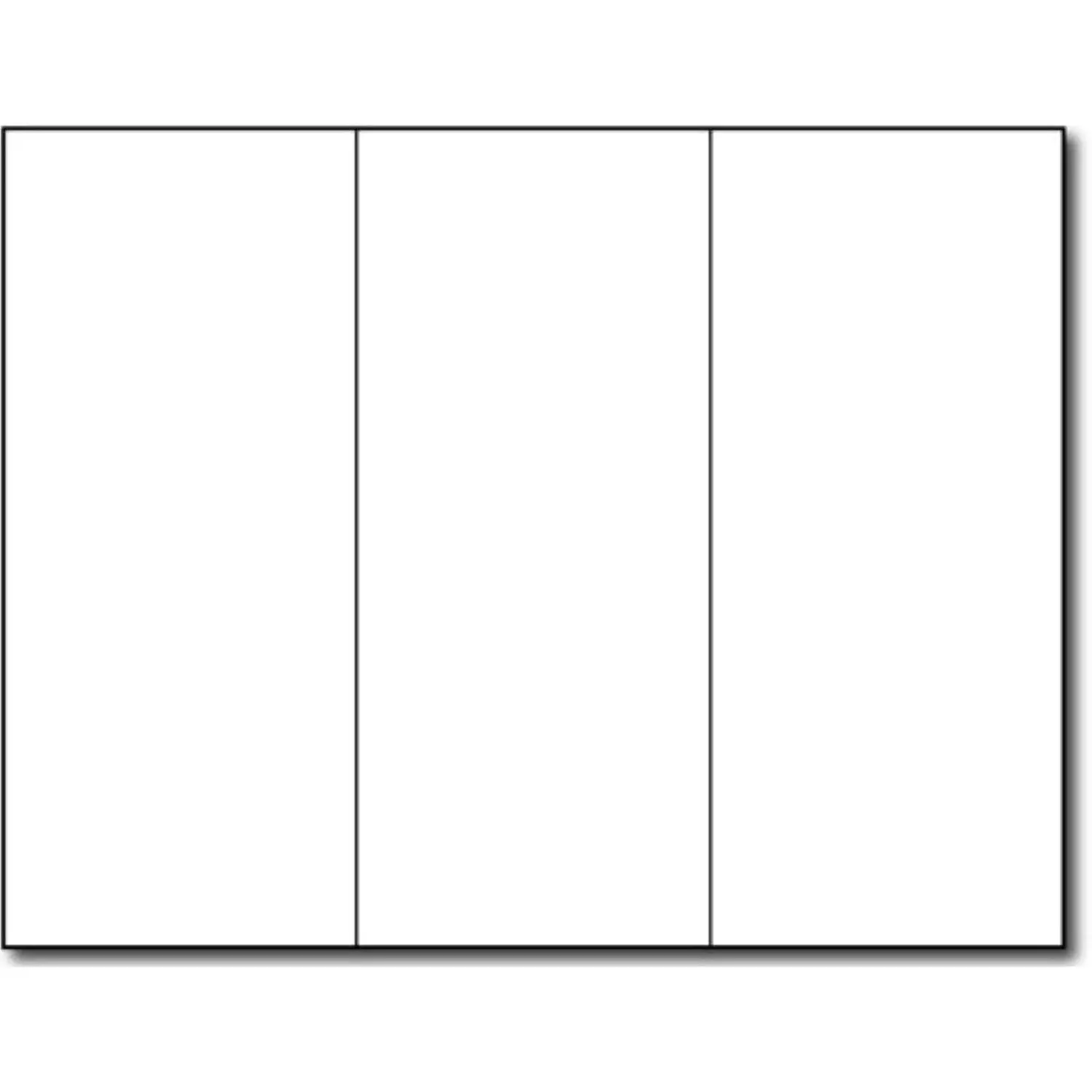 65lb Bright White Tri-fold 3 Panel Brochure Paper - Compatible with Inkjet & Laser Printers - Pack of 250 Printable Brochures