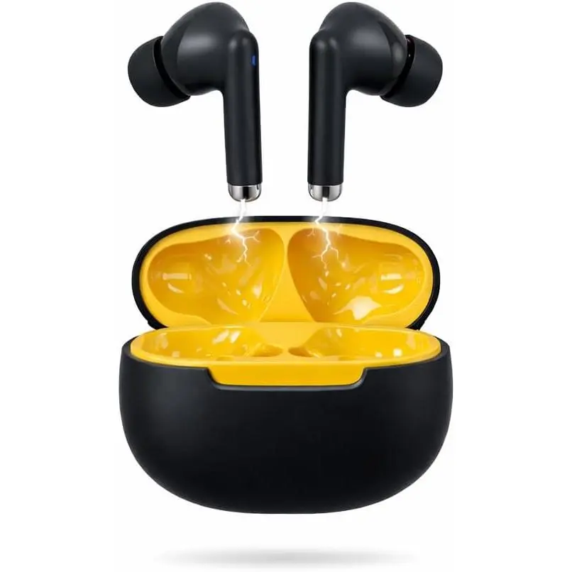 Wireless Earbuds,48H Playtime,Bluetooth 5.3 Headphones Bass Stereo | LED Power Display,Mini Case IPX7 Waterproof,Noise Cancelling Mic,Comfort Fit Ear Ear Buds for Sports/Travel