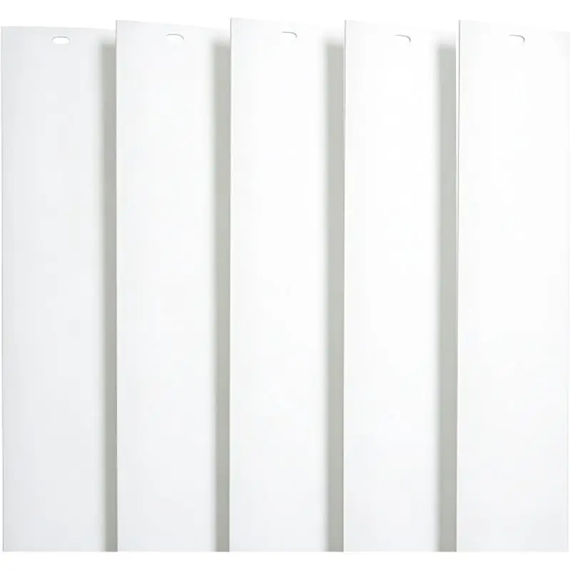 82.5" x 3.5" White PVC Vertical Blind Replacement Slats Curved Smooth (5 Pack)