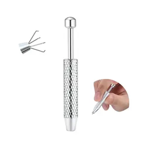 Taper Ball Grabber Tool for Changing Jewelry - Stainless Steel Flat Back Earrings Applicator Tool Threadless Insertion Pin Thread Body Piercing Kit for Ear Nose Lip Septum Jewelry Nose Piercing Accessory