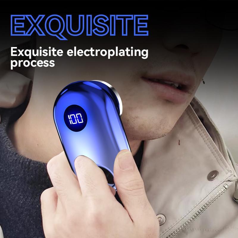 Electric Beard Shaver, Portable Mini Electric Beard Razor With Removable Cutter Head, Washable Beard Trimmer For Men