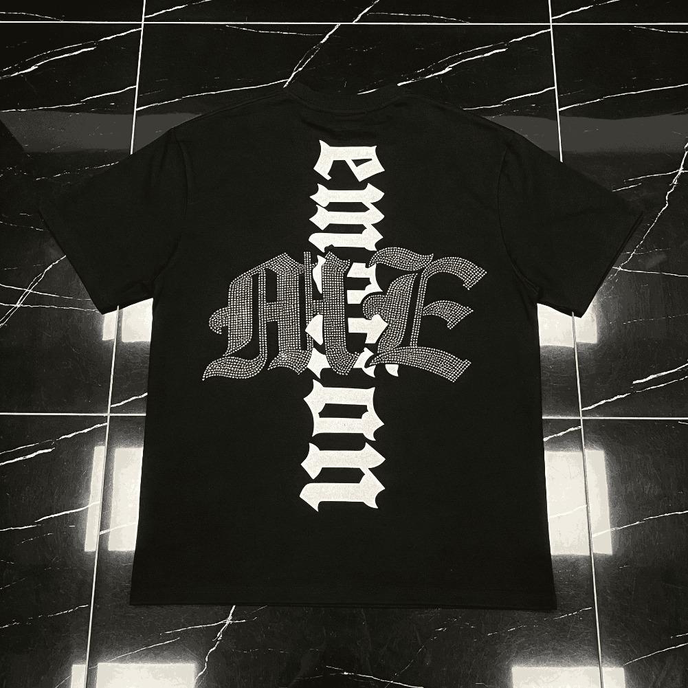 Vintage Cartoon Monster Print 100% Cotton T-Shirt Men Y2K Summer Short Sleeves Oversize Tshirt Streetwear Women Tops