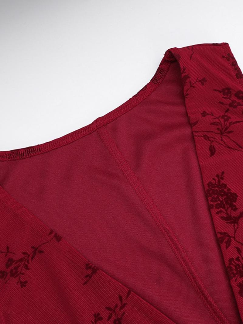 Women's Floral Print Deep V Neck A Line Dress, Elegant Sleeveless Plunge Neck Bodycon Long Dress, Ladies Summer Clothes for Party Holiday Wedding Guest, Summer Dresses