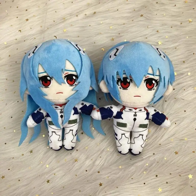 20cm Ayanami Rei Plush Toy Doll Cartoon Anime Plush Toy Kawaii Evangelion Plush Doll EVA Soft Stuffed Room Decor Xmas Gifts