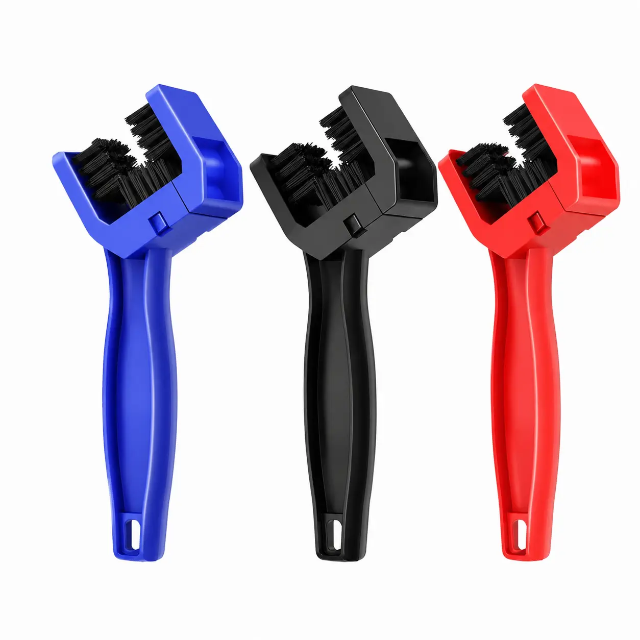 Multi-Angle Chain Cleaning Brush with Stiff Nylon Bristles and Ergonomic Handle, Compact Design for Bicycle, E-Bike, and Motorcycle Gear Maintenance, Cycle Maintenance, Flywheel Gear, Functional Tool, Ebike Accessories, Motorcycle Accessories, Ergo Handle