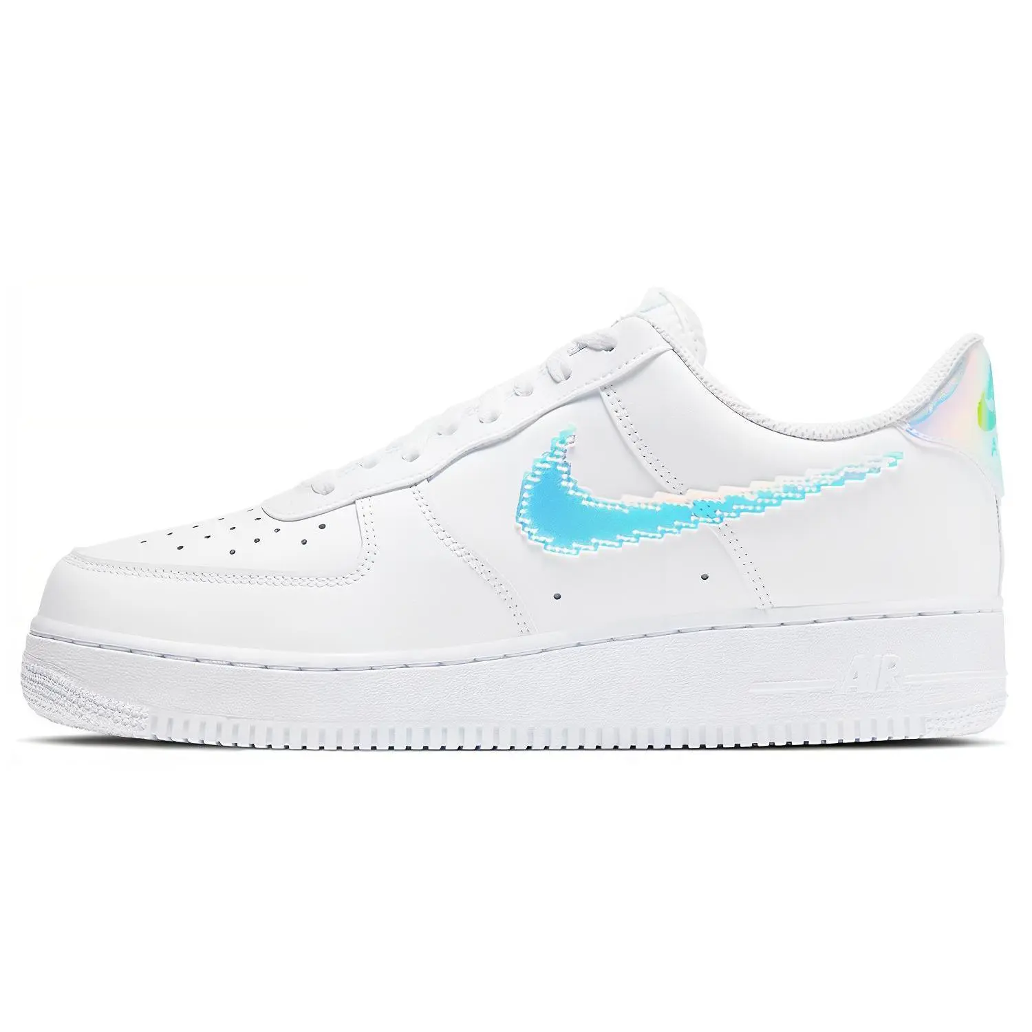 Nike Air Force 1 Iridescent Pixel Synthetic Leather Low-Top Men's Sneakers Verifiable, with credentials and supporting global authentication