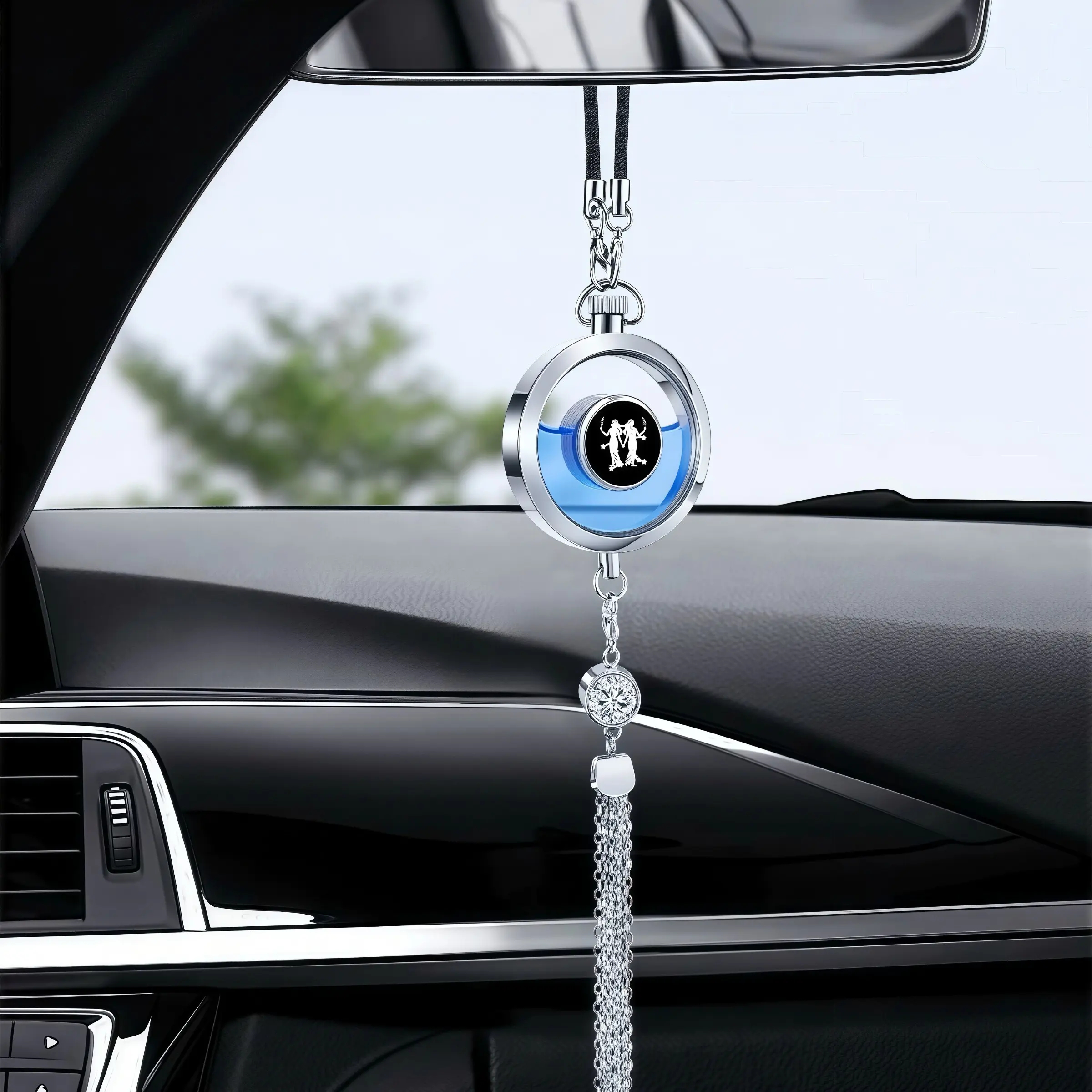 Personalized Zodiac Car Diffuser Pendant, Tailored For Your Star Sign, Exclusive Rearview Mirror Hanging Ornament, Car Ornaments