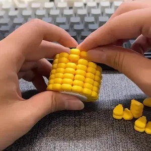 Kids 3D Printing Corn Magic Cube Stress Relieving Toys Tetris Jigsaw Puzzle Originality Becrypt Brain Burning Developmental Toys