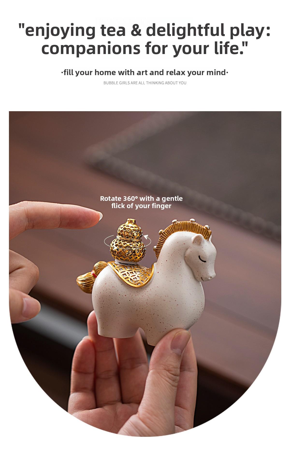 Oriental Art Small Horse Decorative Ornament Desktop Decoration Handicraft Party Favor Gift Birthday Present Welcome Gift
