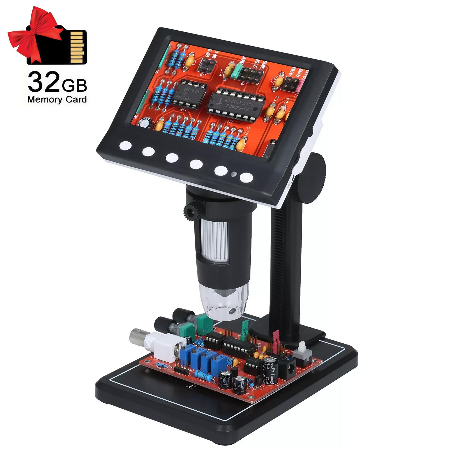 High-definition 1000X wireless electronic microscope, portable composite metal body adapter circuit repair and identification research
