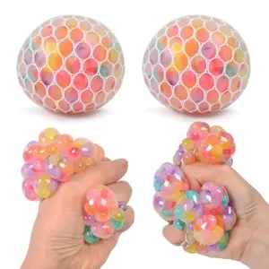 Creative Grape Pinching Music Stress Relieving Toy TPR Suspension Bead Mixing Color Hand Pinching Squeezing Relaxing Pinching