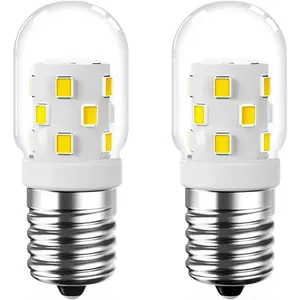 LED Microwave Light Bulbs,Under Hood Whirlpool Microwave Bulb,Dimmable 3W 40W Equivalent 400LM,120V, E17 Intermediate Base Appliance Light Bulb Over Stove, Daylight White 6000k 2 Pack