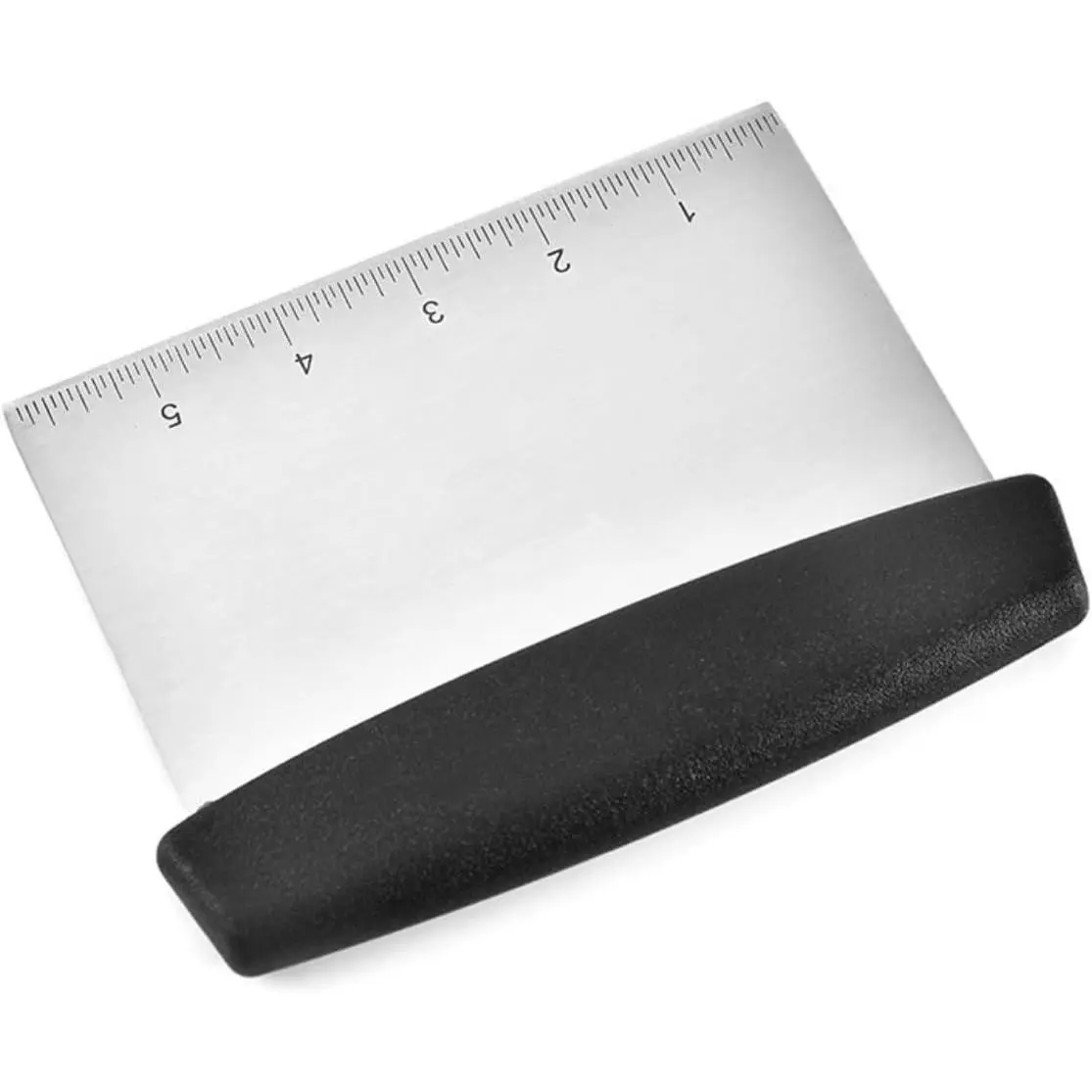 Bench Scraper, Stainless Steel Scraper  Tool,Dough Scraper and Pastry  With Scale,  Baking Supplies Kitchen Gadgets (Black)