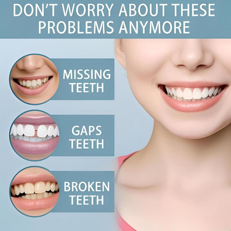 6 smile supports to restore a confident smile, suitable for adults, come with a round storage box and outer packaging.