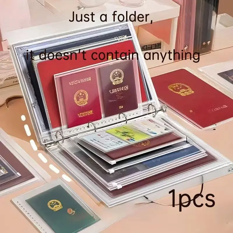 Waterproof File Folder with Zipper, Birth Certificate Protector Bag, Home Safety Organizer, Document Archiving Book (7 Inner Pages)