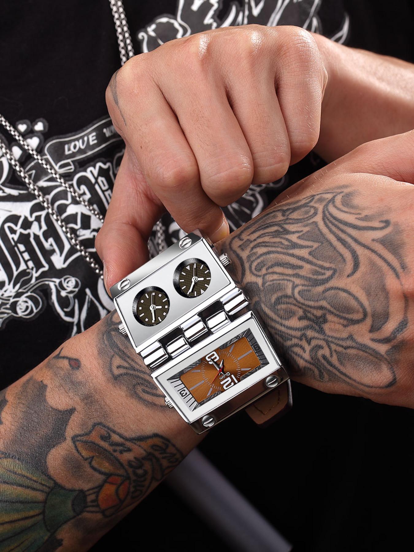 Men's Street Style Rectangle Dial Quartz Watch, Fashionable Stylish Watch, Fashionable Analog Watch, Fashion Watch for Party, Daily Clothing Decor, Trendy All-match Watch for Birthday Gift with Box Men's Street Style Rectangle Dial Quartz Watch, Fashionable Stylish Watch, Fashionable Analog Watch, Fashion Watch for Party, Daily Clothing Decor, Trendy All-match Watch for Birthday Gift with Box