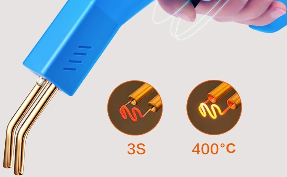 Plastic Welder, 800PCS Staples, Plastic Welding Kit, Must Have For DIYers, Instant On/Off, Plastic Welder Kit, Bumper Repair Kit Plastic Repair Kit, Portable Toolbox (Blue)