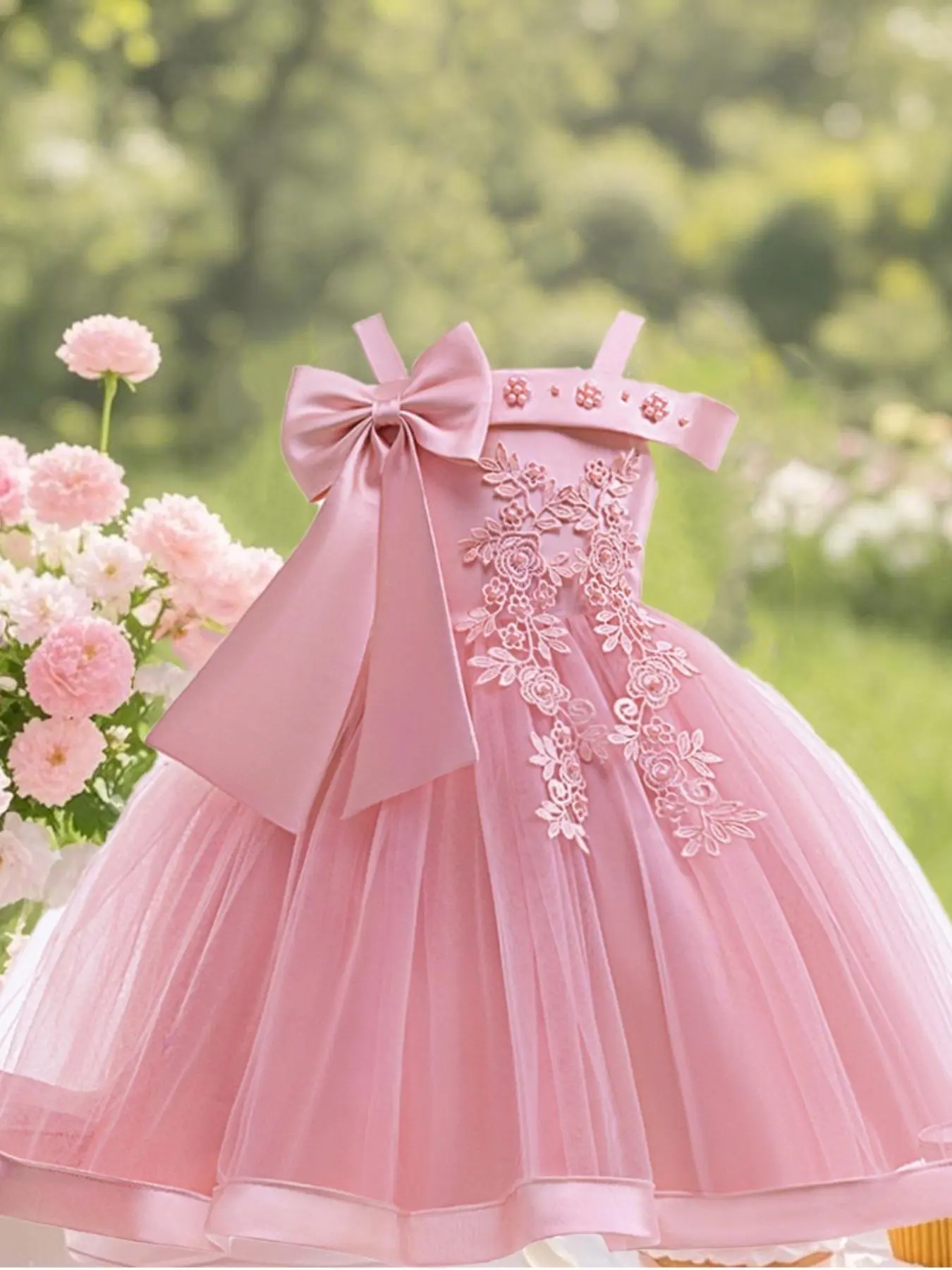 1 year birthday dress for baby girl Infant Girls 1st Dresses Christening Gowns Baby Baptism Clothes Baby Clothing Lace Tutu Big Bow Princess Dresses Newborn Baby Year Birthday Kids Girls Tulle Princess Dress The laces used on Category:BRIDAL ACCESSORIES Women's Long Sleeve Evening Color:Custom Color (Special Instructions for Seller）