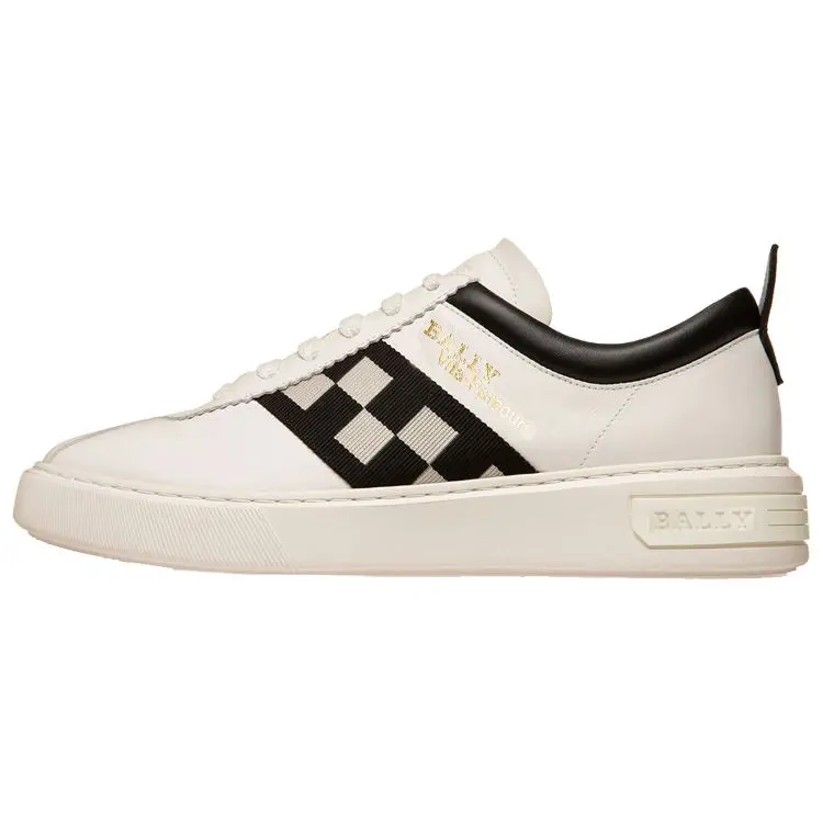 Bally Casual Low-Top Fashion Sneakers for Men in White Verifiable, with credentials and supporting global authentication