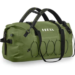 Waterproof Duffel Bag Motorcycle Dry Bag Backpack, 60L/80L Extra Large Rolltop Travel Duffle Bags with Straps & Handles for Kayaking Rafting Boating Canoeing Camping Gym Beach Cruise Ship